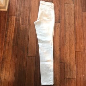 White jeans with shimmer